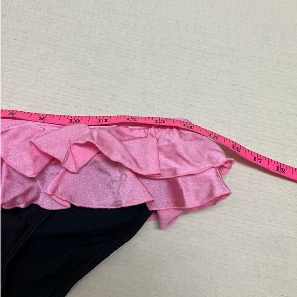Luli Fama S pink/black ruffle bikini bottom - Picture 3 of 8